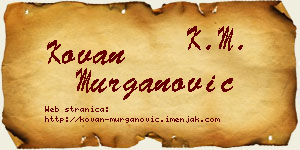 Kovan Murganović vizit kartica
